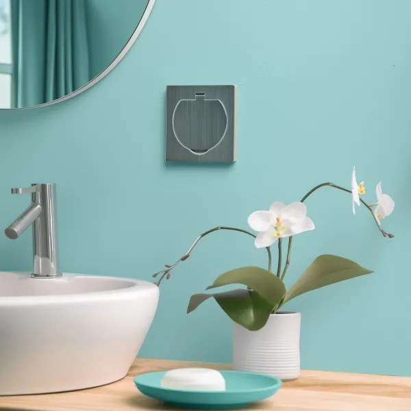 Priză încastrabilă de podea de exterior Brilagi IP55 crom mat pătrat