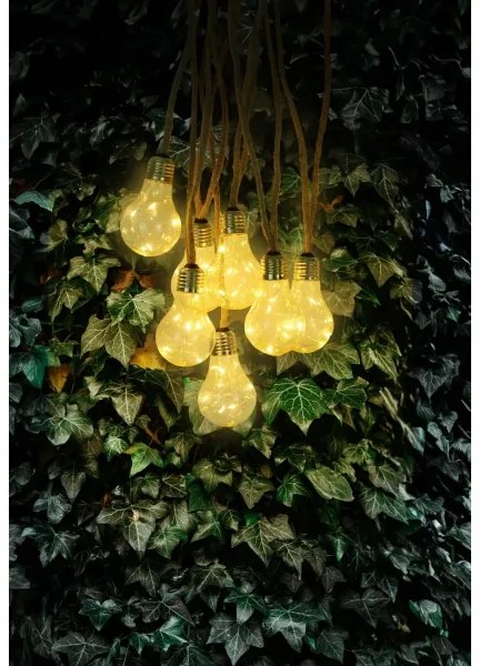 Lanț LED solar decorativ Globo 33694-10 50xLED/0,06W/3,2V IP44