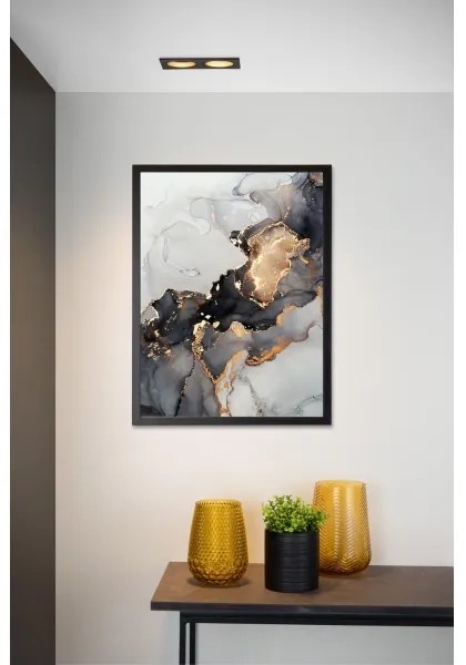 Spot EMBED 2xGU10/50W/230V negru Lucide 22959/02/30