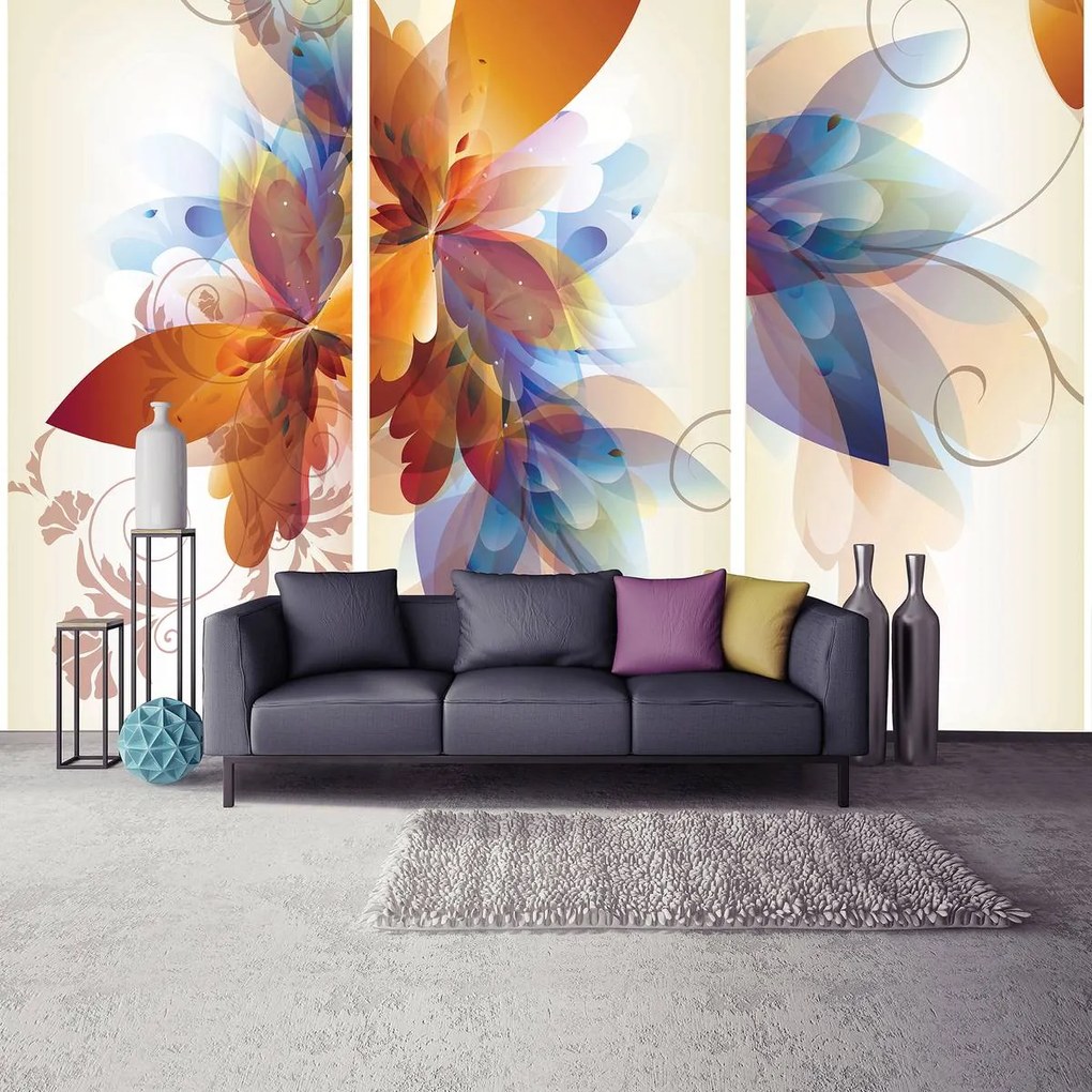 Fototapet - Arta din flori - abstact (152,5x104 cm)