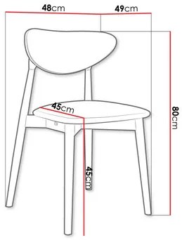 Scaun sufragerie KD 65 C (Fag + Gri) . 1103481