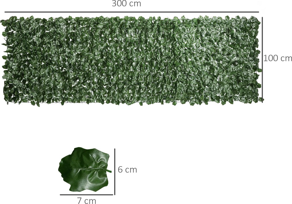 Outsunny Rulou de Gard Viu Artificial pentru Balcon si Gradina | Aosom Romania