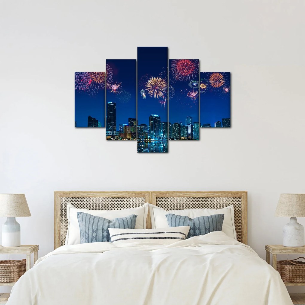 Tablou - Artificii in Miami (150x105 cm)