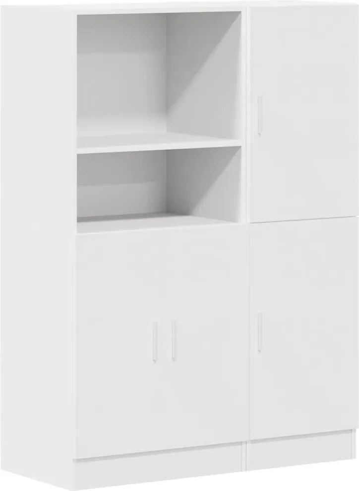 vidaXL Set dulap de bucătărie din 2 piese Lemn prelucrat alb