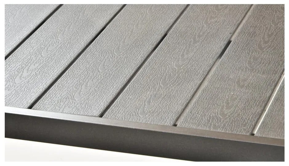 Set mobilier de grădină pentru 4 persoane cu scaune negre Joanna și masă Viking, 90 x 150 cm