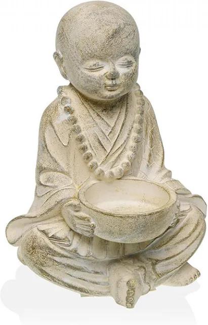 Decoratiune crem din rasina 15 cm Buddha Figure Versa Home