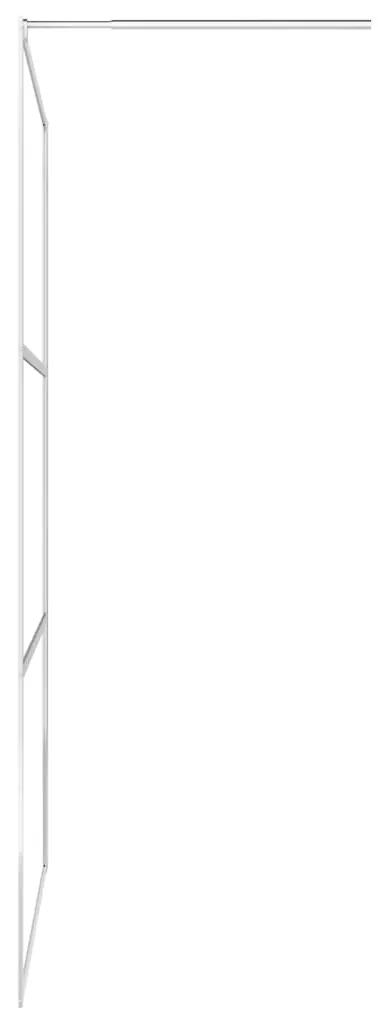 Paravan de dus walk-in, 115 x 195 cm, sticla ESG semi-mata Argintiu, 115 x 195 cm, jumatate mat