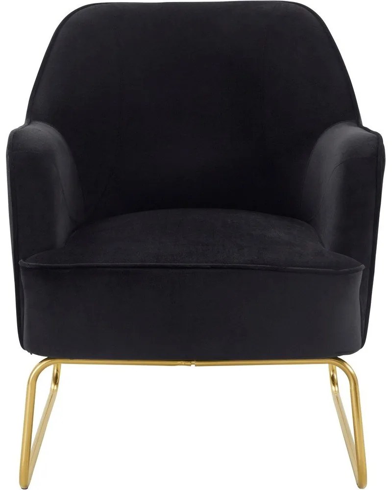 Fotoliu negru cu tapițerie din catifea Joshua - Støraa