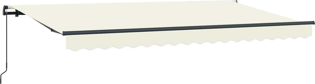 vidaXL Cortina Retractabilă Manual Crem 350 x 200 cm țesătură