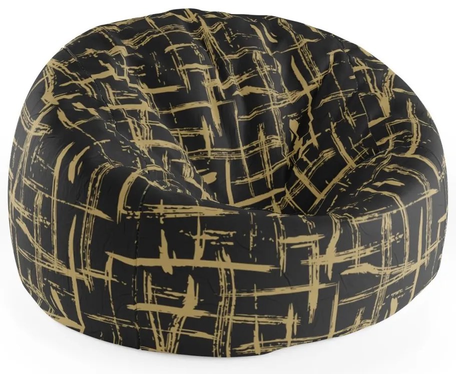 Sac de șezut Cocoon pictură aurie, negru / auriu