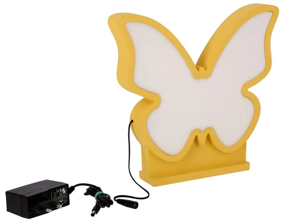 Veioză pentru copii galbenă Butterfly – Candellux Lighting