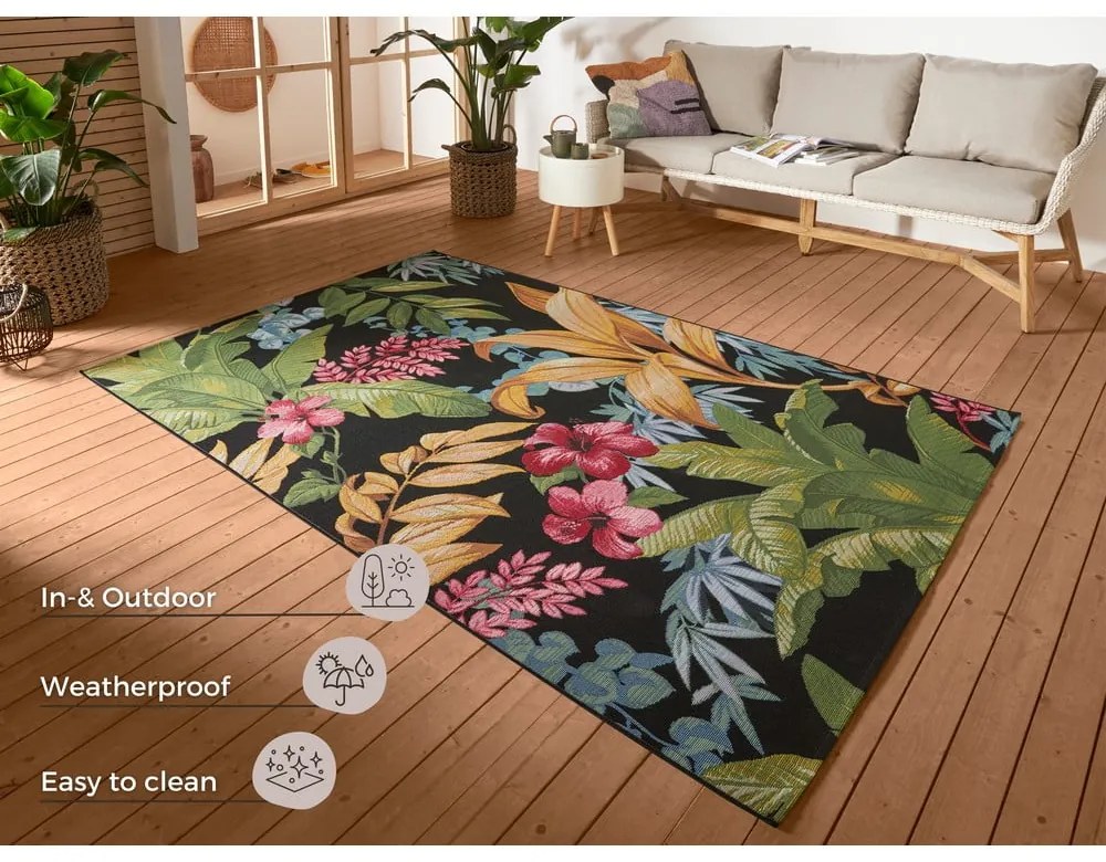 Covor de exterior negru 80x165 cm Flair – Hanse Home