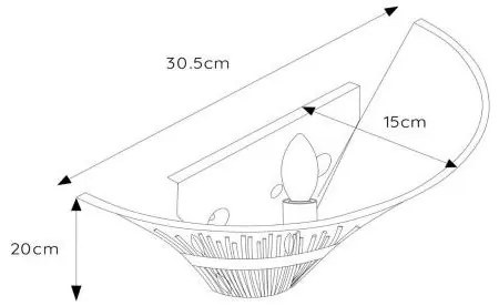 Lucide 09205/01/97 - Aplica perete CANNA 1xE14/40W/230V