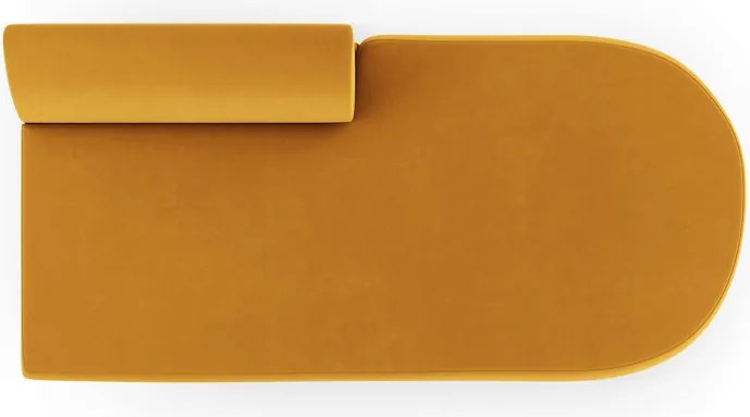 Modul canapea dreapta 2 locuri, Miley, Micadoni Home, BL, 158x85x74 cm, catifea, galben