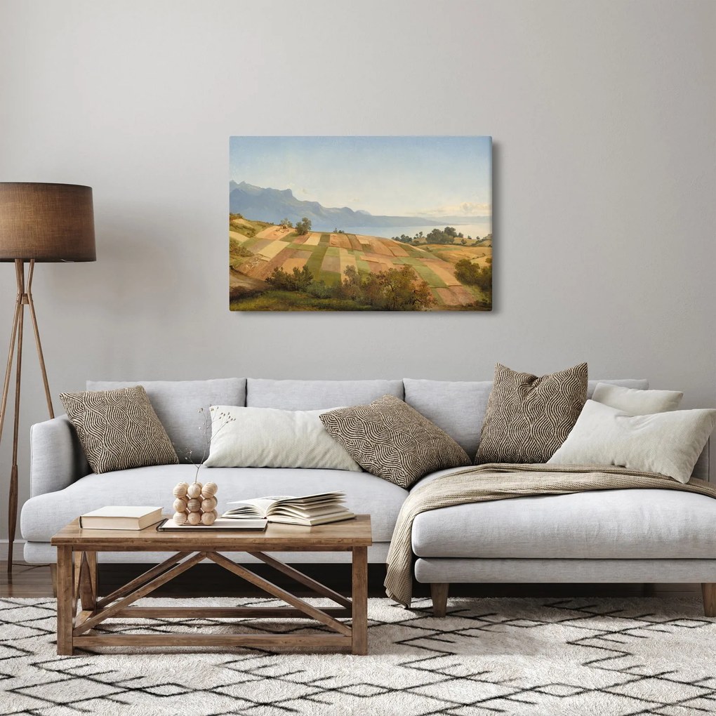 Tablou - Alexandre Calame, Swiss Landscape, reproducere (90x60 cm)