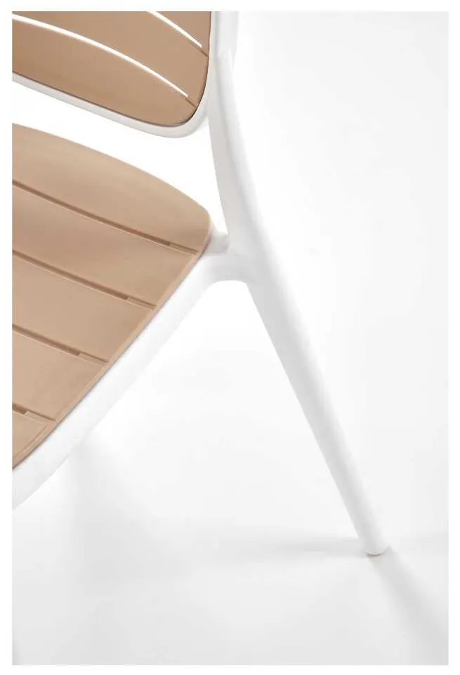 Scaun de bucătărie Josie, maro / alb