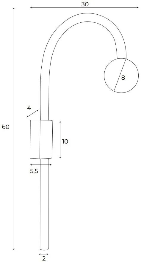 Aplica de perete LED design minimalist ENIGMA, Coral red