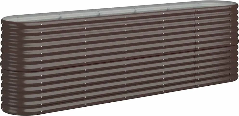 vidaXL Strat înălțat grădină 224x40x68 cm oțel galvanizat