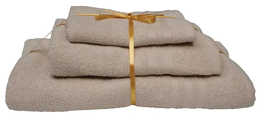 SET 3 PROSOAPE BUMBAC, BEJ, 350 G, 30X50/50X90/70X130 CM