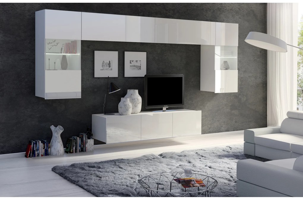 Mobilier living Calabria C2 (Alb) (fără iluminat). 1051590