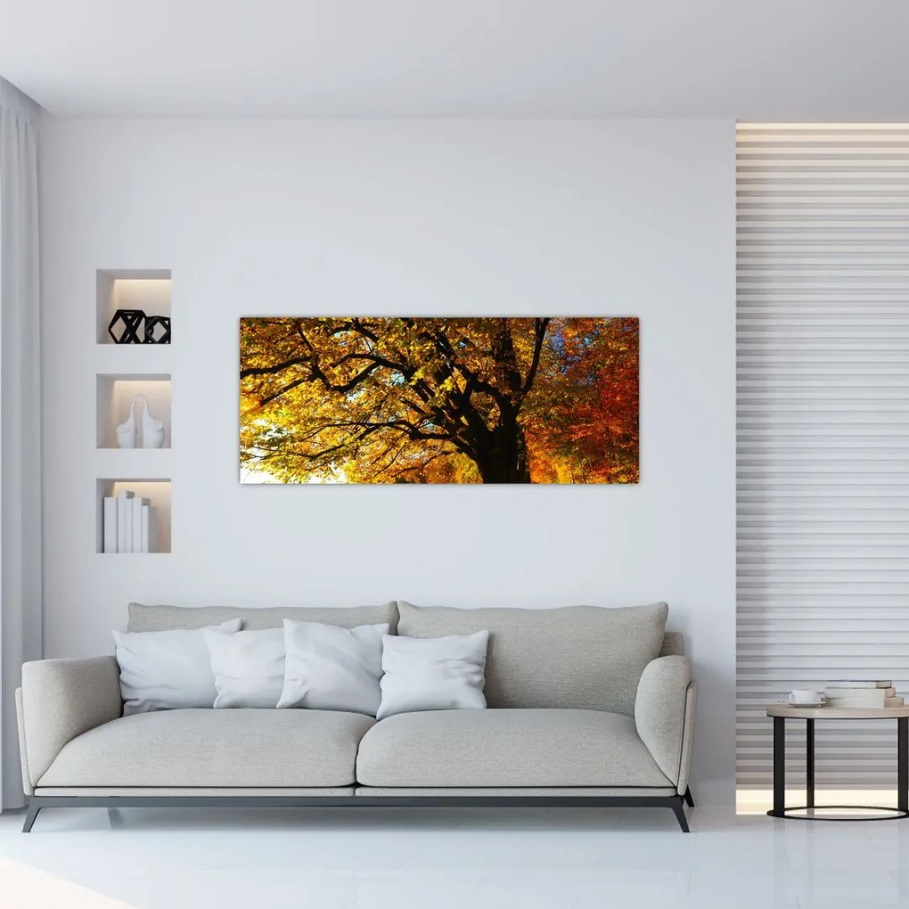 Tablou cu copac toamna (120x50 cm)