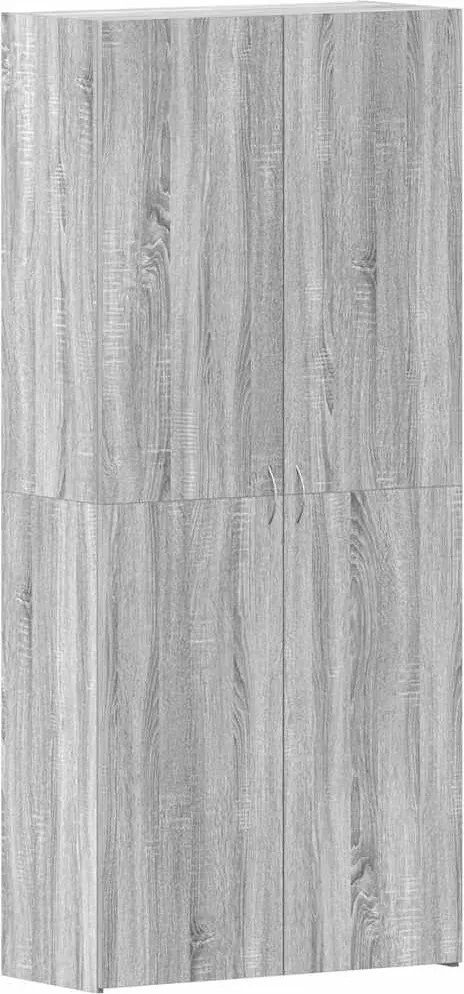 vidaXL Dulap pentru pantofi Gri 80 x 35.5 x 180 cm Lemn compozit