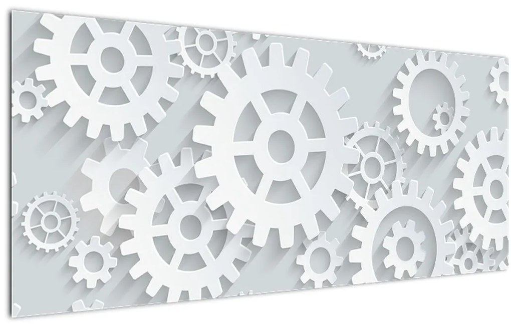 Tablou - Roți dințate (120x50 cm)