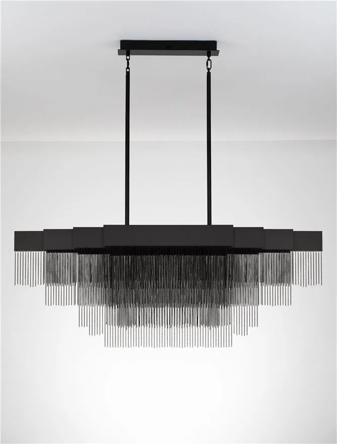 Lustra LED suspendata design modern REVIA negru