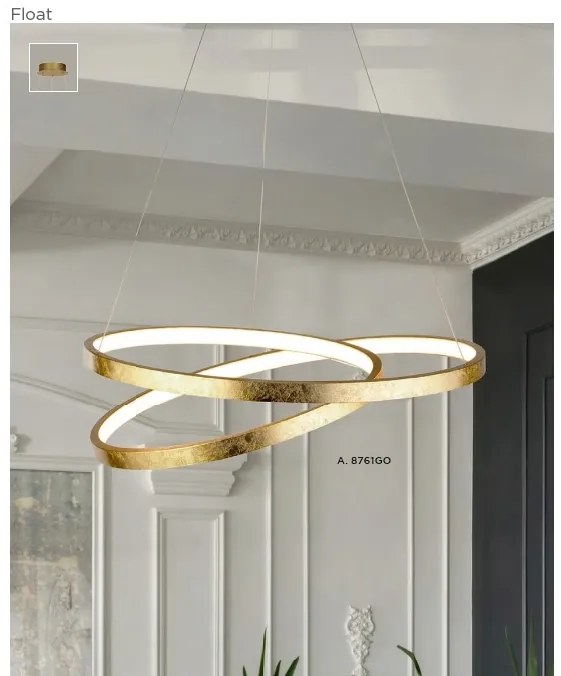 Lustra LED suspendata design modern circular Float aurie 8761GO SRT