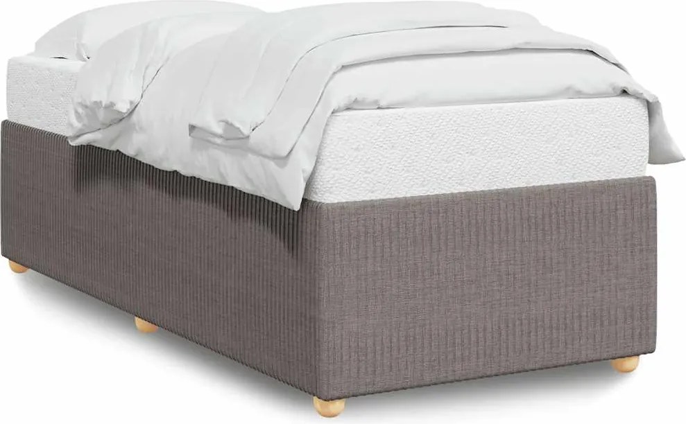 vidaXL Cadru de pat fără saltea Taupe 90x200 cm țesătură