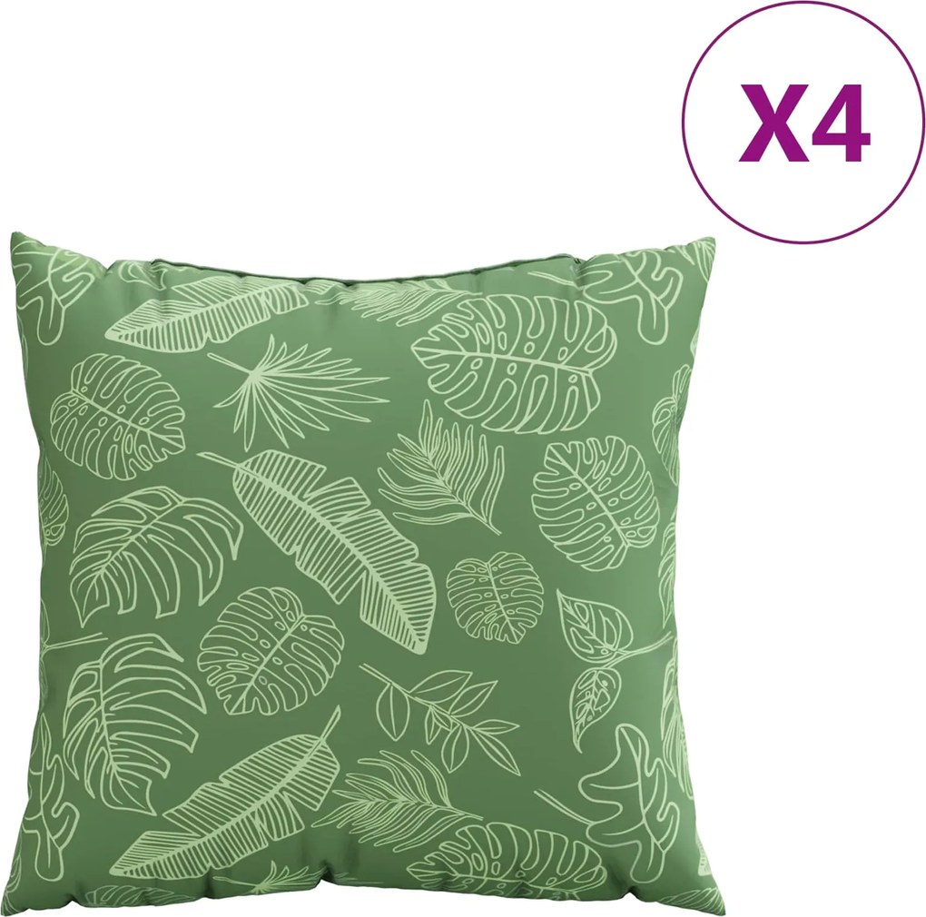 vidaXL Perne decorative Frunză 4 pcs Model cu frunze 40 x 40 cm