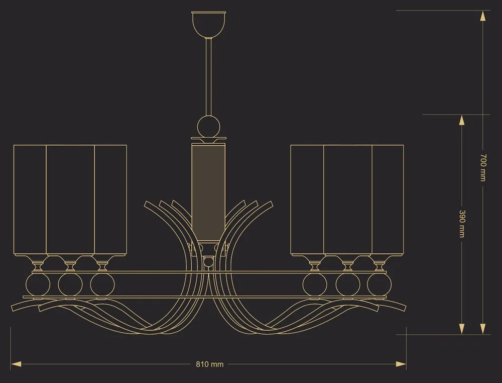 Candelabru 6 brate elegant design clasic Ruta