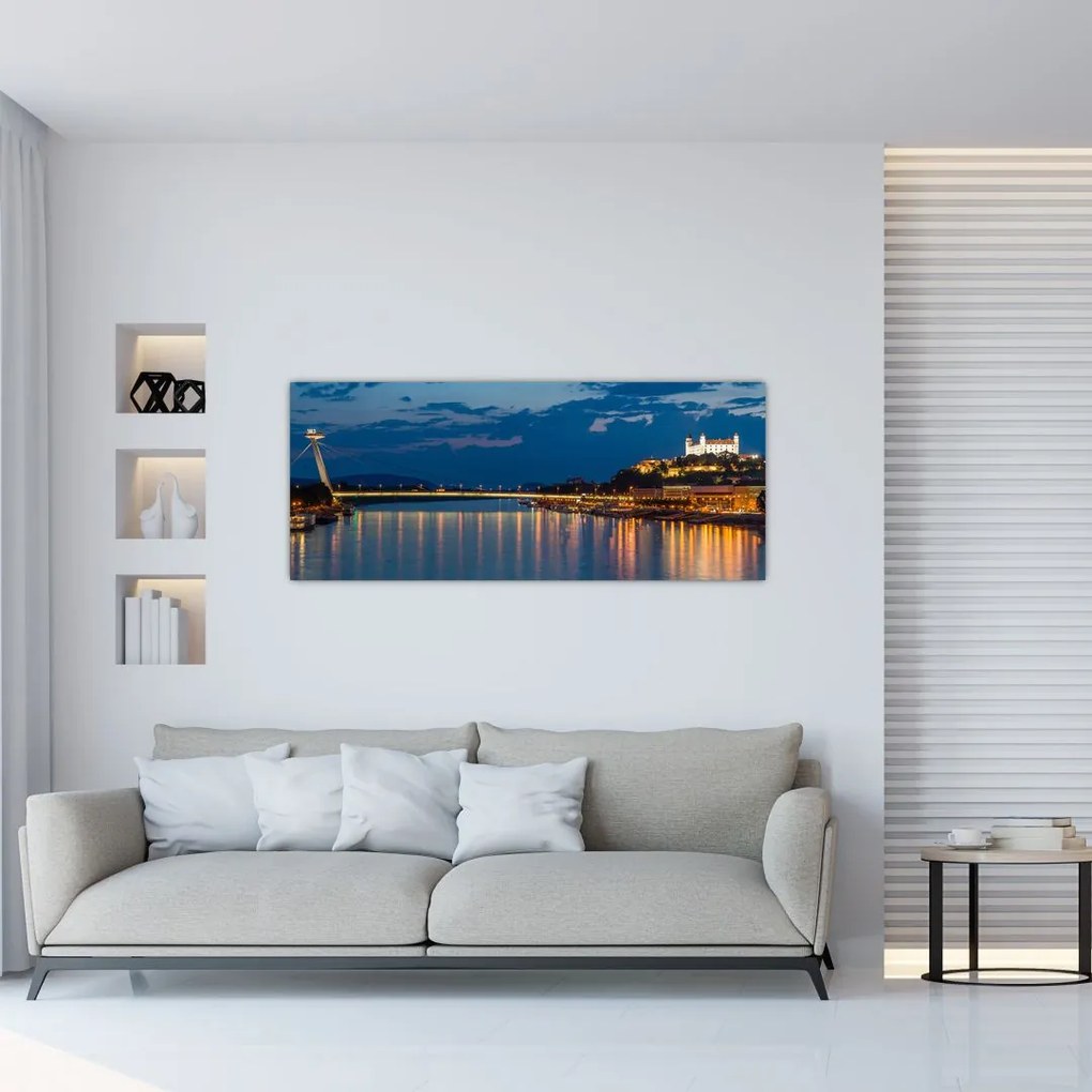 Tablou cu Bratislava și palat (120x50 cm)