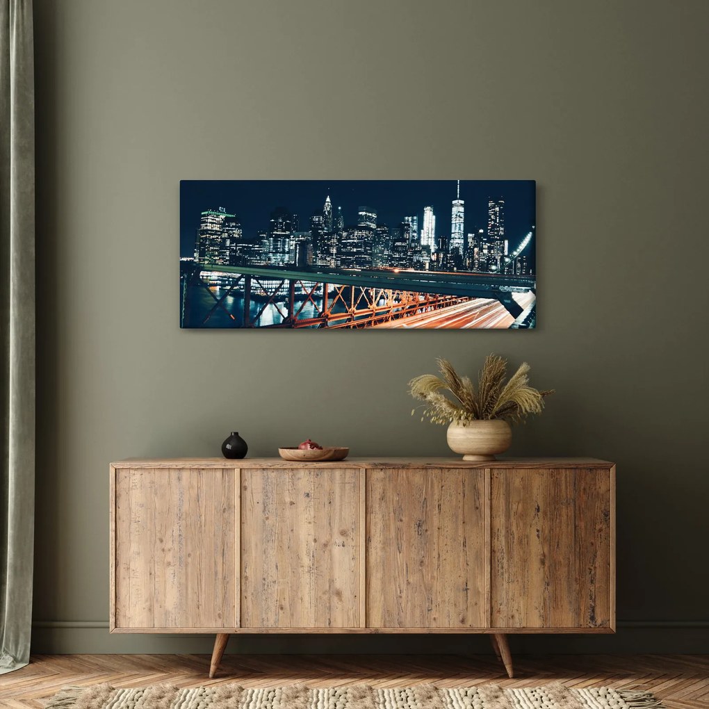 Tablou - Oraș de noapte (120x50 cm)