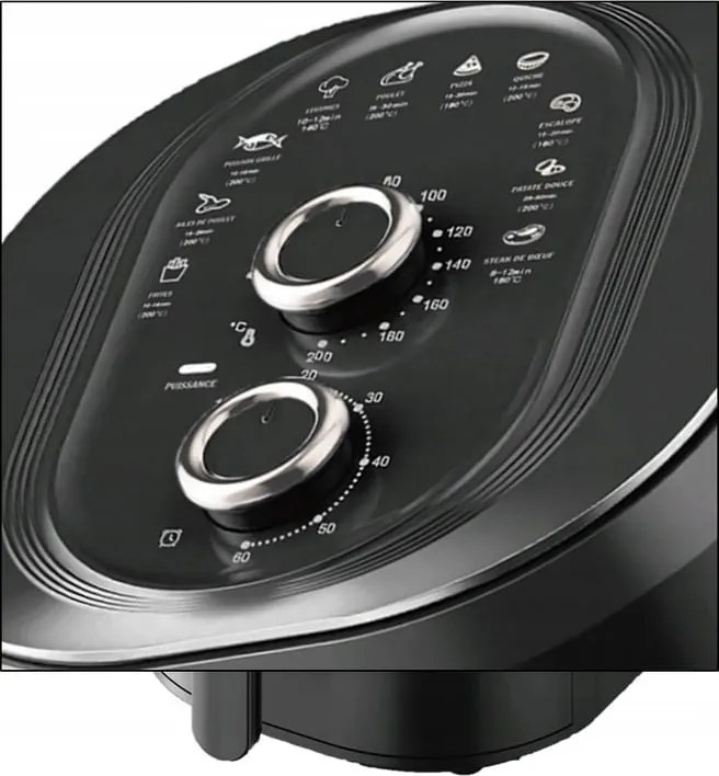 Friteuza cu aer cald Floria ZLN8009 Negru, putere 1360W, Capacitate 6 Litri, temperatura reglabila