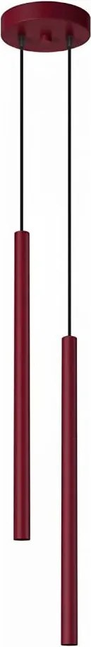 Sollux SL.2122 - Lustră suspendată pe cablu PASTELO 2xG9/8W/230V roșie