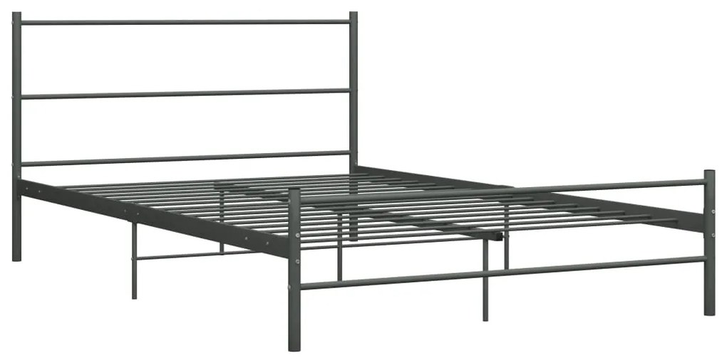 286495 vidaXL Cadru de pat, gri, 160 x 200 cm, metal