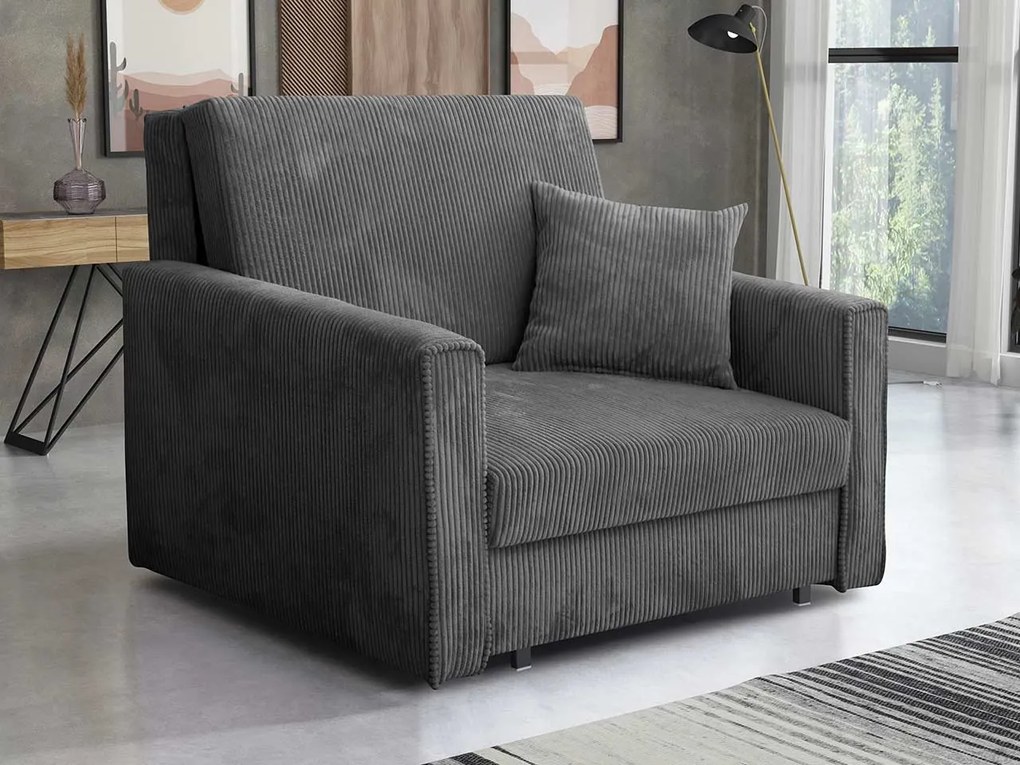 Fotoliu extensibil Clovea Bis Premium I (Gri închis) (cu sp. depozitare). 1105649