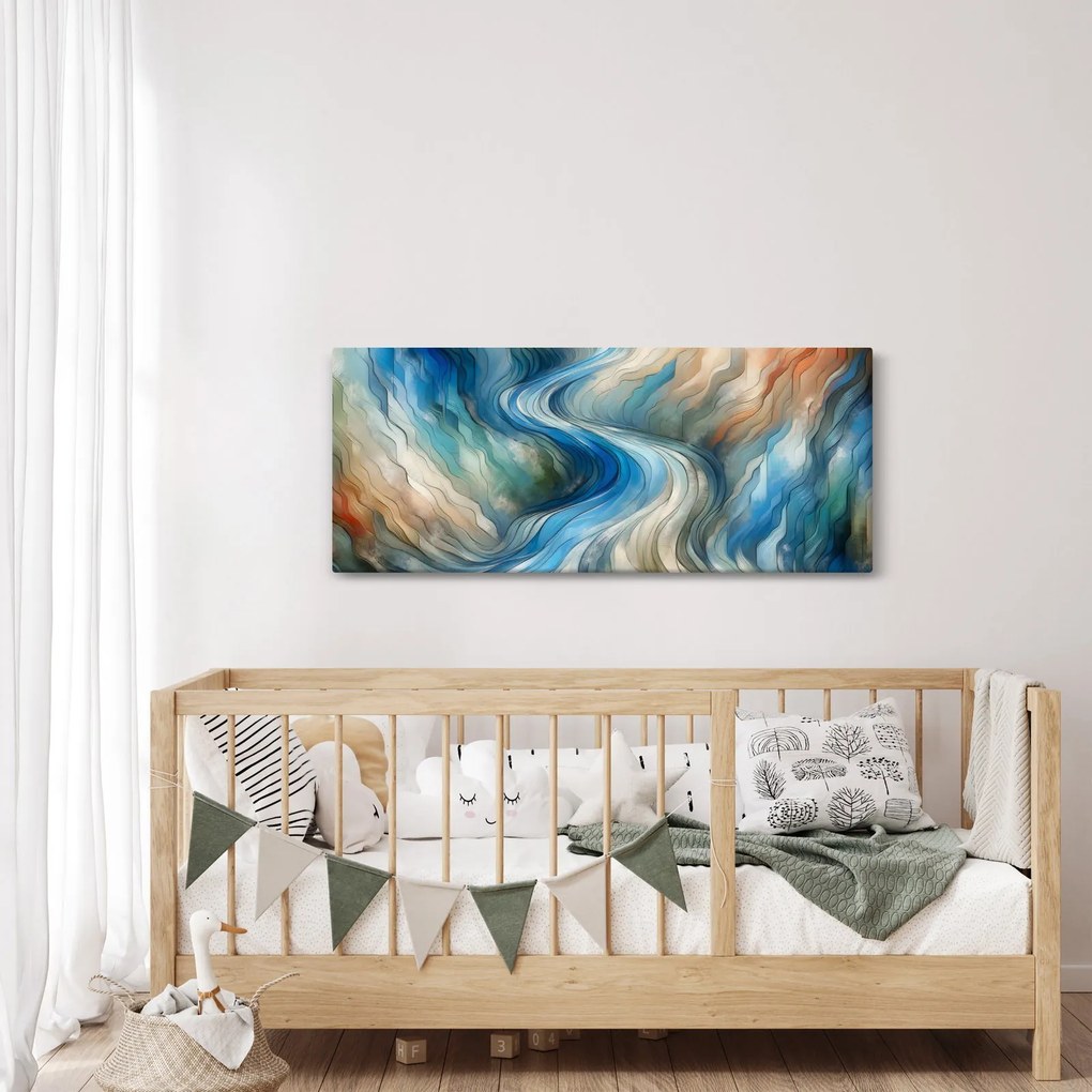 Tablou - Curent abstract (120x50 cm)