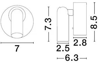 Aplica spot LED directionabil negru PICTOR