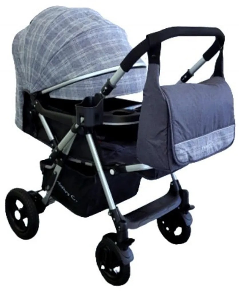 Carucior nou nascuti 2 in 1 BABY CARE™ PRO 511, Cu geanta bebe inclusa, Cadru aluminiu, Maner reversibil, Spatar reglabil in 5 trepte, Amortizoare,
