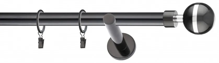Galerie SIMPLA PRINDERE PERETE PICIOR UNIVERSAL 25 mm VIVALDI NEGRU (Alege marime: 180 cm)