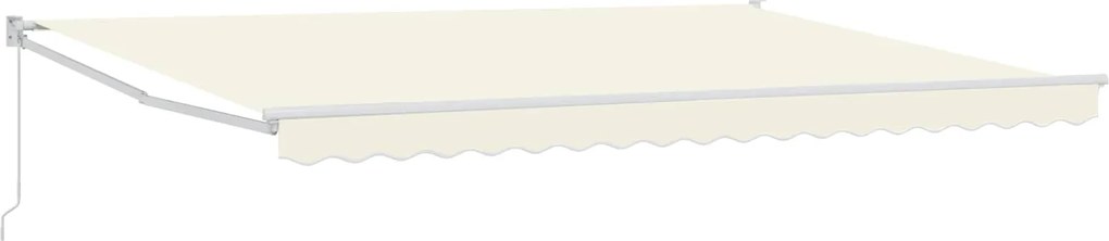 vidaXL Copertină retractabilă manuală Crem 4 x 2 m