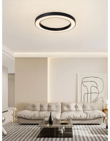 Plafonieră LED dimabilă PASTEL LED/68W/230V 95 cm negru Tuya Immax NEO 07210L + telecomandă