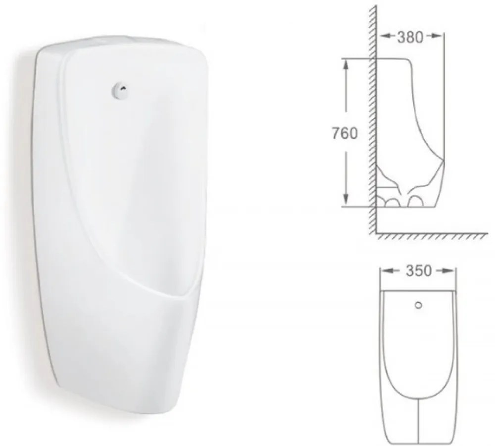 Pisoar Suspendat cu Senzor, din Ceramica, Alb KZ