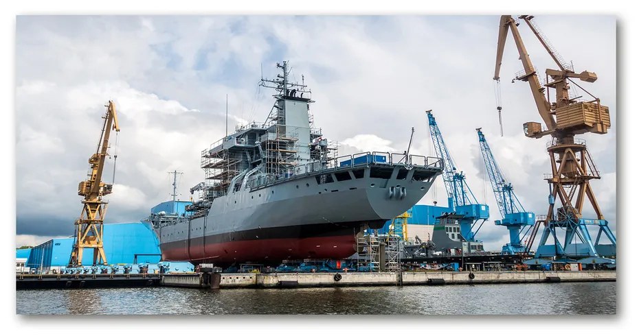 Tablou acrilic Navă șantier naval