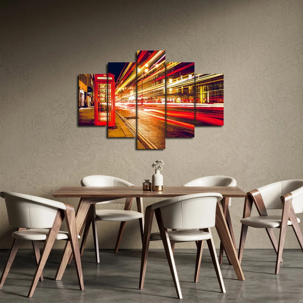 Tablou cu căsuța telefonică roșie din Londra (150x105 cm)
