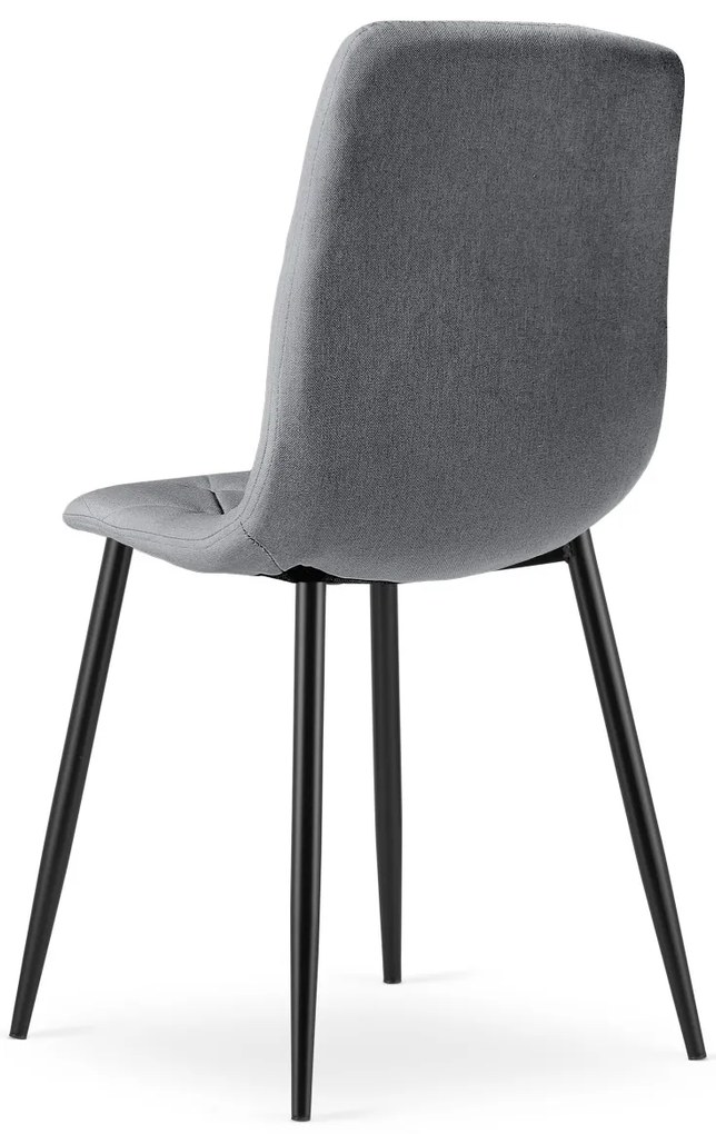 Scaun dining LIBRA gri cu picioare negre