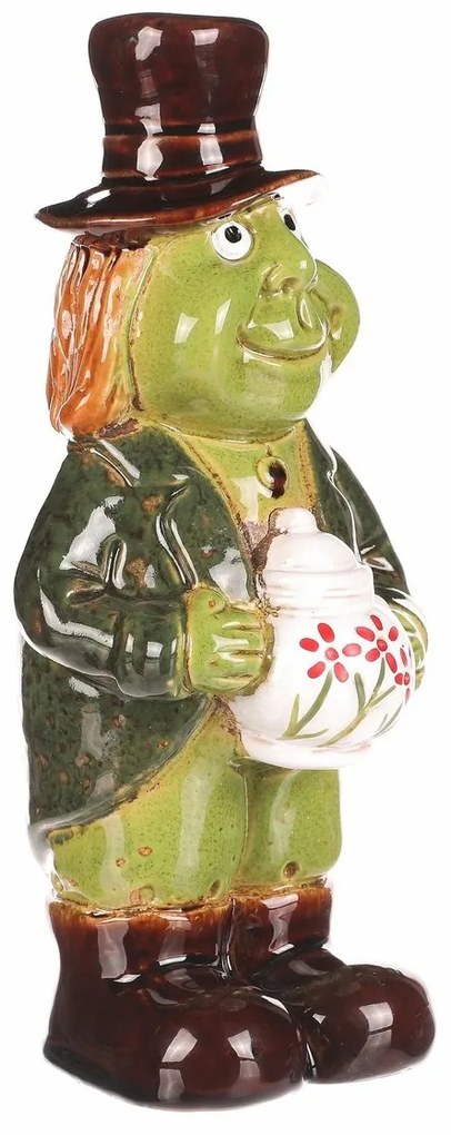 Decorațiuni de grădină Vodník stând, ceramică, 9 x9 x 24 cm, 24 cm