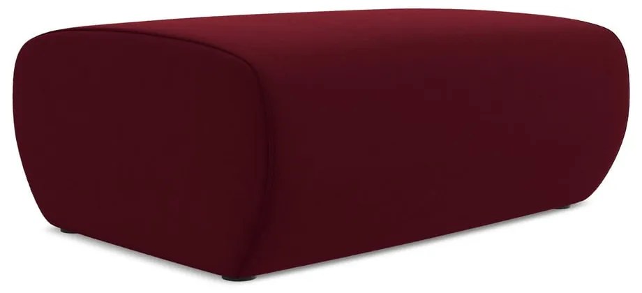 Taburet burgundy cu tapițerie din catifea Kapua – Makamii